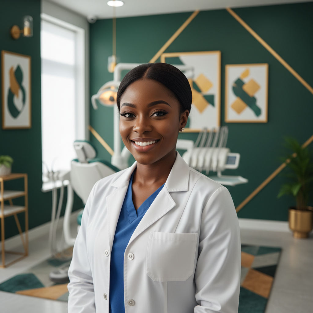 Dental doctor smiling